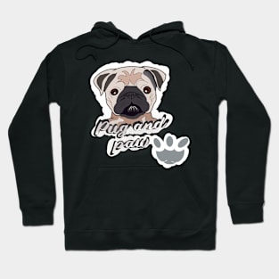 Cute Pug and paw Hoodie